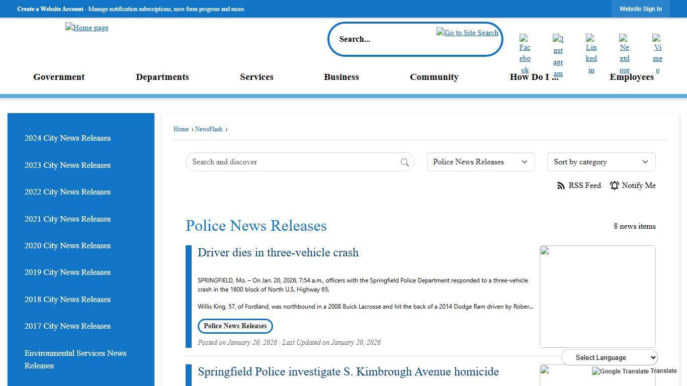 News Releases • Springfield, MO